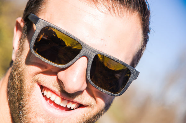 K38 Blue Wood Sunglasses
